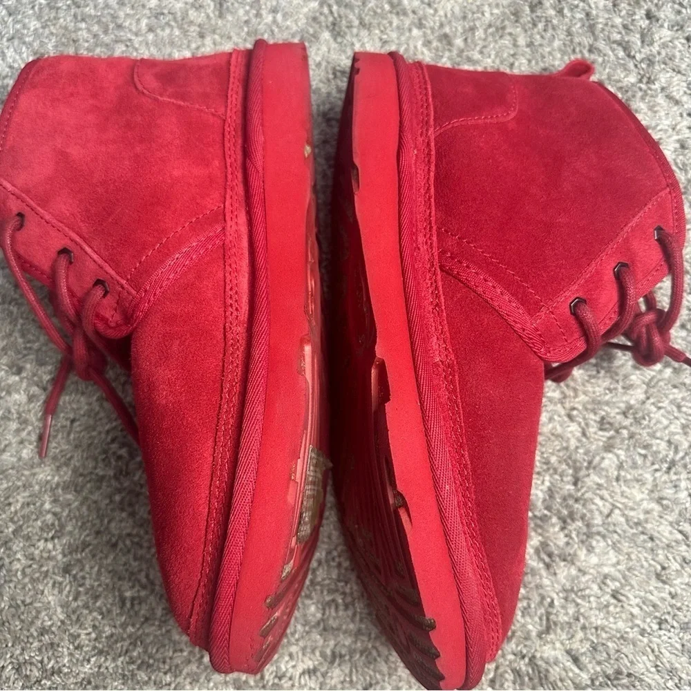 Ugg Neumel Chukka Boots in Samba Red W 8 M 6 short suede comfort unique colorful